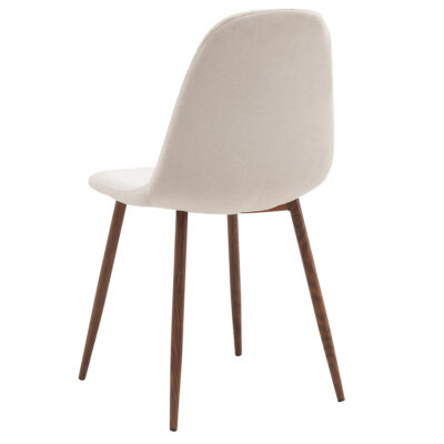 Lyna Side Chair, Set of 4 in Beige and Walnut 202-250BG 202 250BG 2