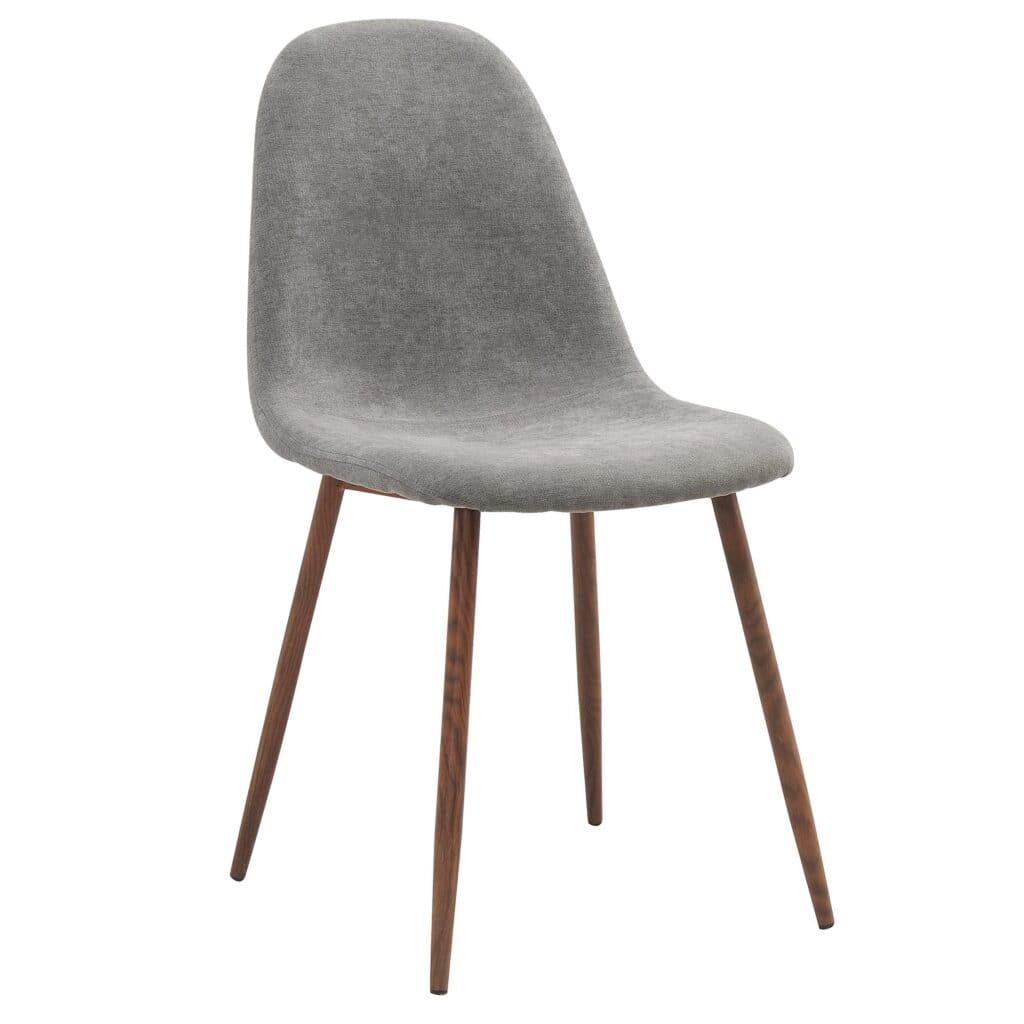 Lyna Side Chair, Set of 4 in Grey and Walnut 202-250GY 202 250GY