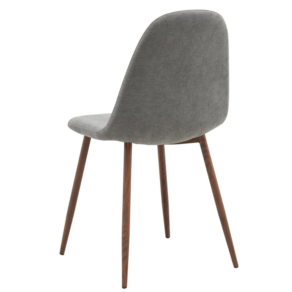 Lyna Side Chair, Set of 4 in Grey and Walnut - Image 3