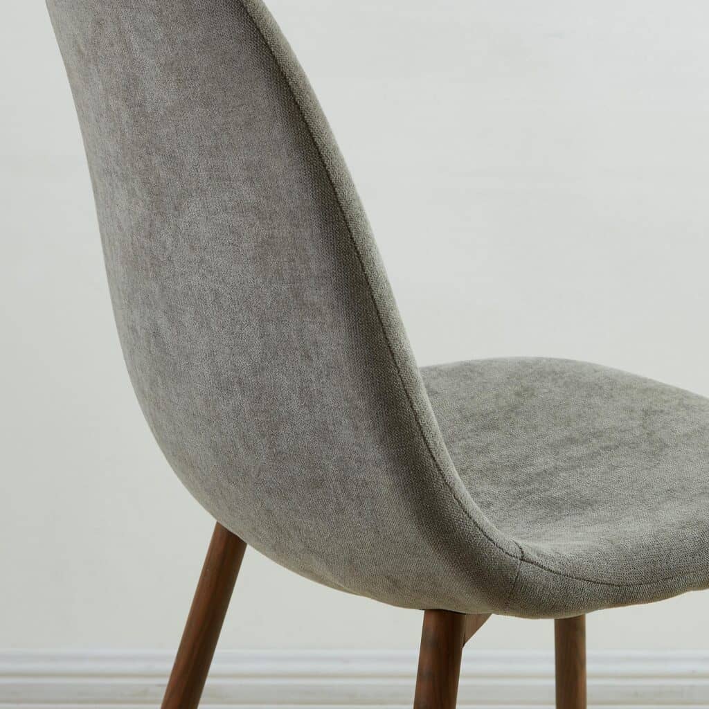 Lyna Side Chair, Set of 4 in Grey and Walnut - Image 6