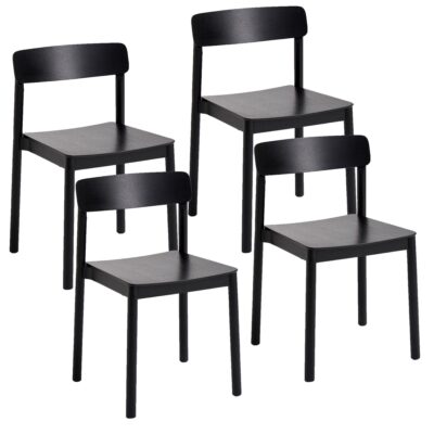 Felix Dining/Lounge Chair, Set of 4 in Black 202-286BLK 202 286BLK 6