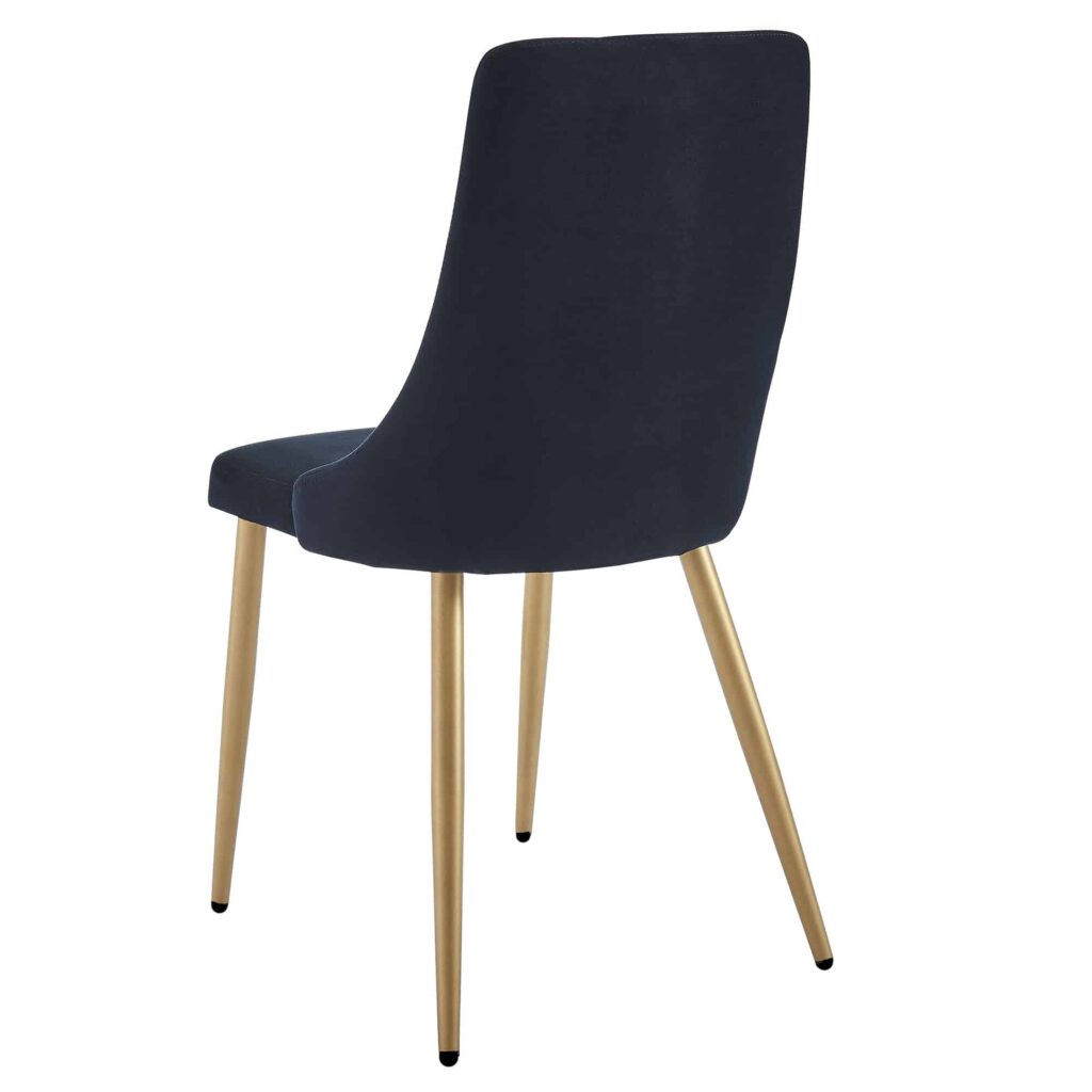 Carmilla Side Chair, Set of 2 in Black and Aged Gold - Image 3