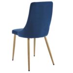 Carmilla Side Chair, Set of 2 in Blue and Aged Gold 202-353BLU 202 353BLU 2