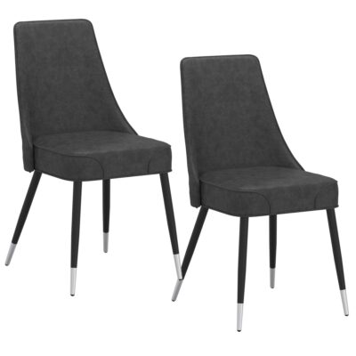 Silvano Side Chair, Set of 2 in Vintage Grey and Black 14 Silvano Side Chair, Set of 2 in Vintage Grey and Black 202-429GY 202 429GY 6