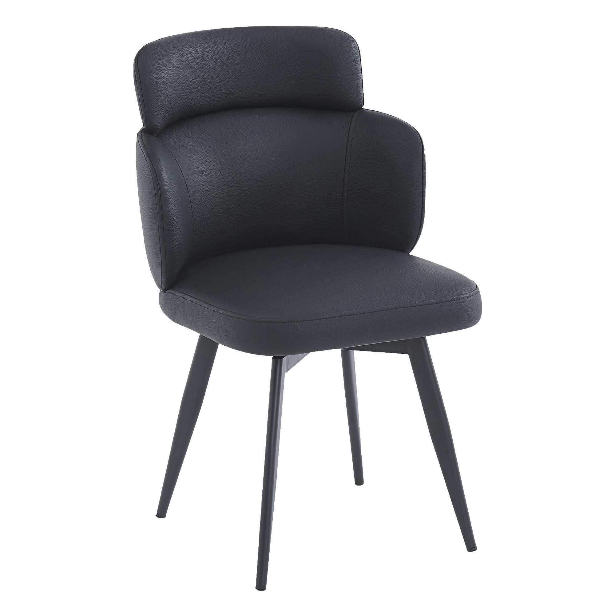 Razzo Dining Chair, Set of 4 in Black and Black 1 Razzo Dining Chair, Set of 4 in Black and Black