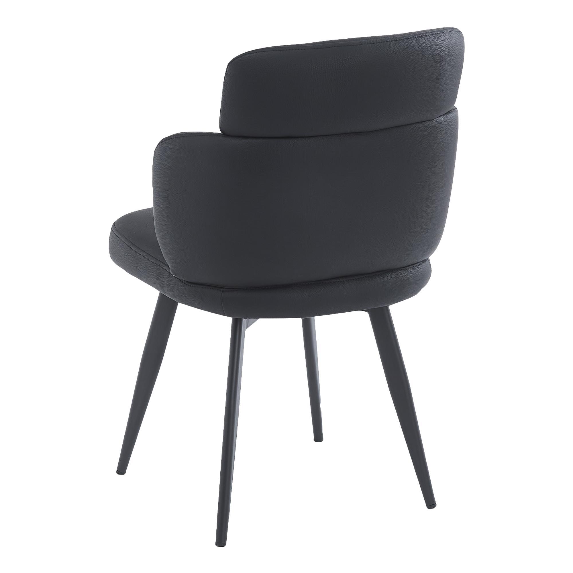 Razzo Dining Chair, Set of 4 in Black and Black 3 Razzo Dining Chair, Set of 4 in Black and Black - Image 3