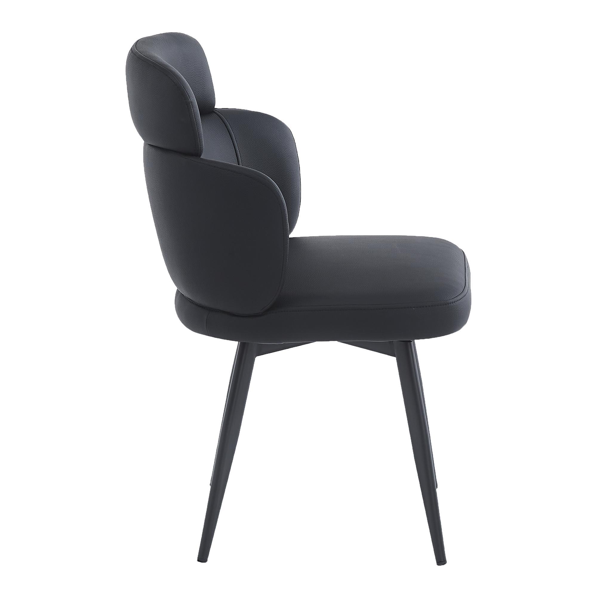 Razzo Dining Chair, Set of 4 in Black and Black 4 Razzo Dining Chair, Set of 4 in Black and Black - Image 4