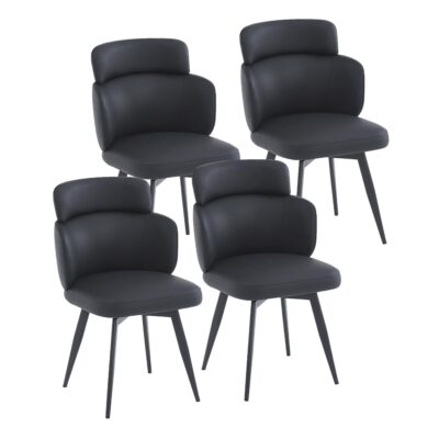 Razzo Dining Chair, Set of 4 in Black and Black 14 Razzo Dining Chair, Set of 4 in Black and Black 202-481BLK 202 481BLK 6