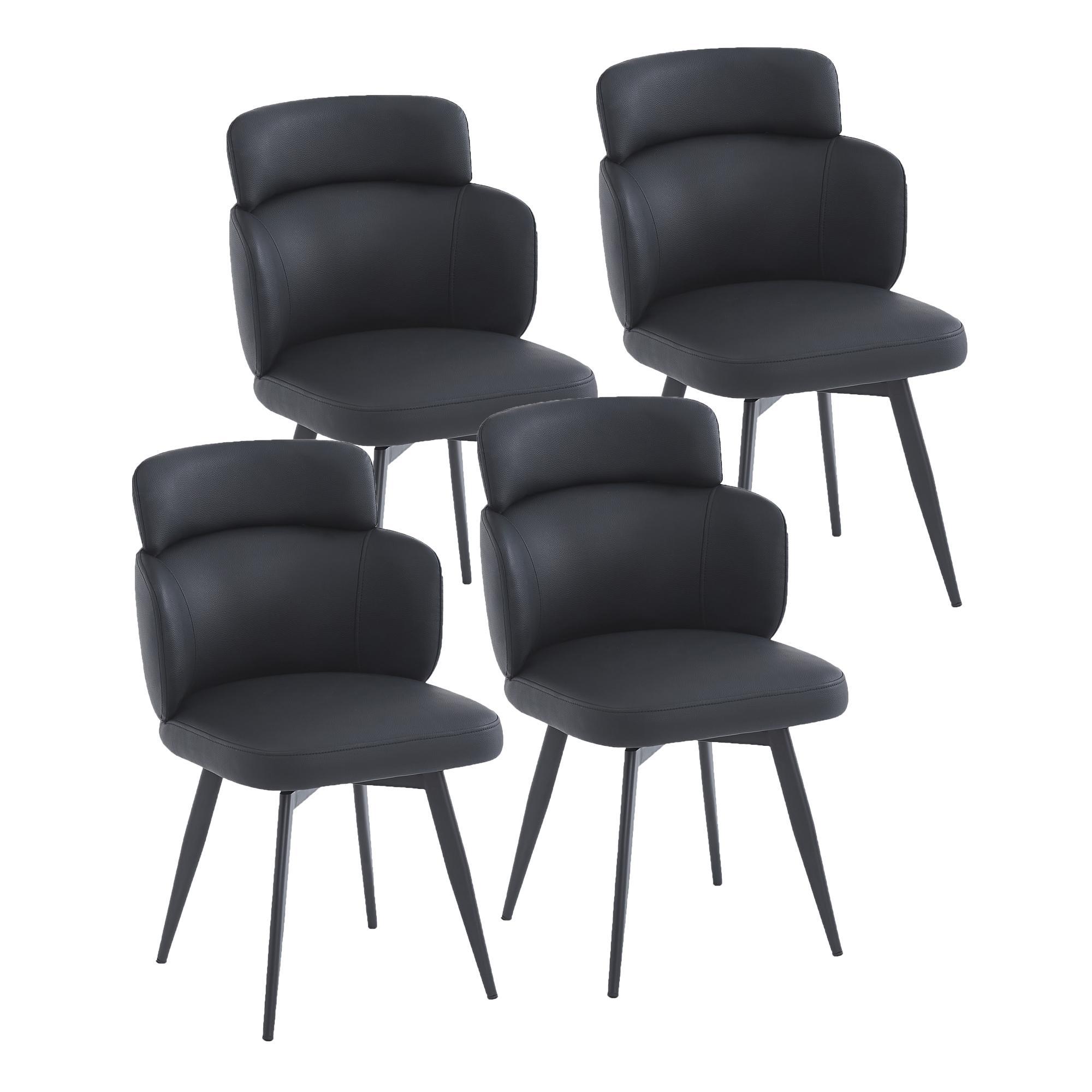 Razzo Dining Chair, Set of 4 in Black and Black 7 Razzo Dining Chair, Set of 4 in Black and Black - Image 7
