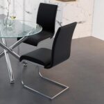 Maxim Side Chair, Set of 2 in Black and Chrome 202-489BK 202 489BK 1