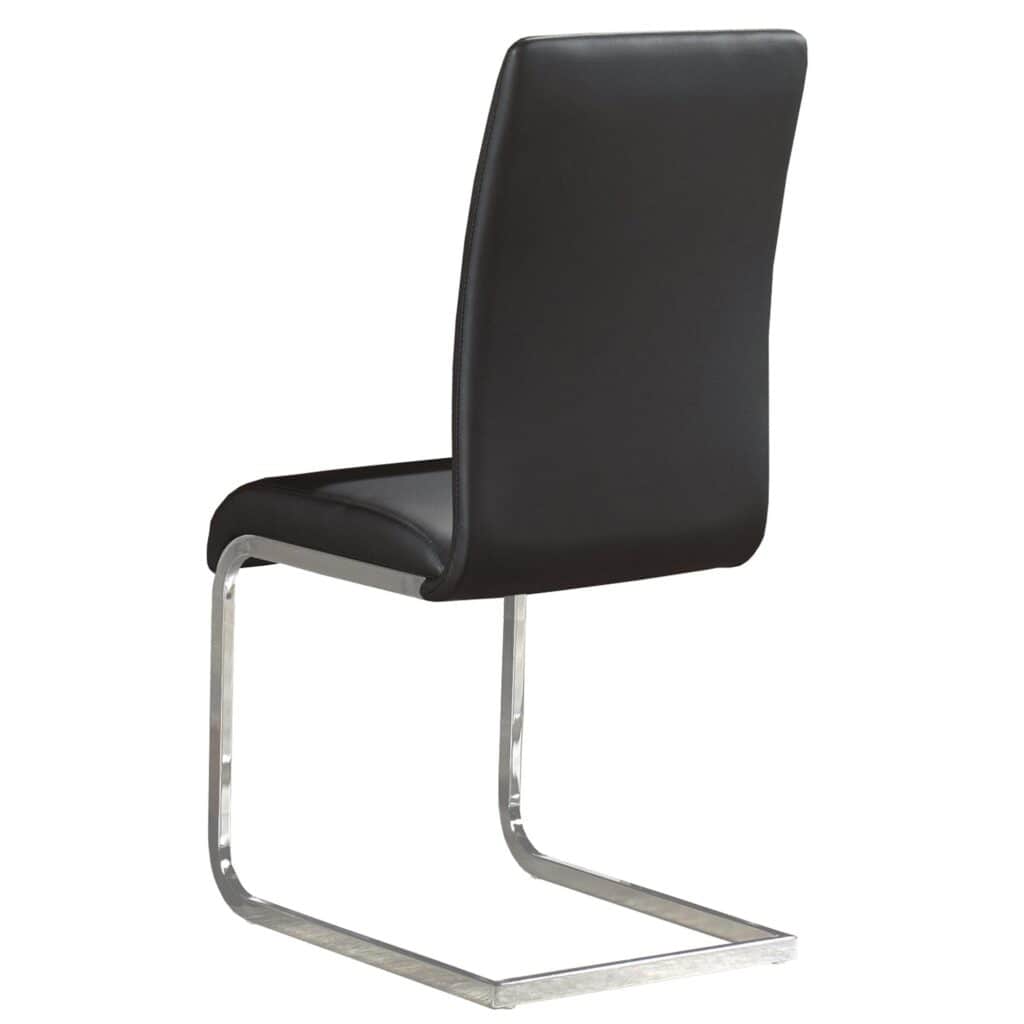 Maxim Side Chair, Set of 2 in Black and Chrome - Image 3