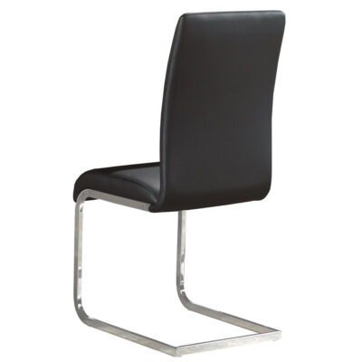 Maxim Side Chair, Set of 2 in Black and Chrome 202-489BK 202 489BK 2