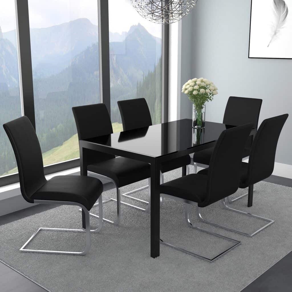 Maxim Side Chair, Set of 2 in Black and Chrome - Image 4