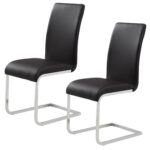 Maxim Side Chair, Set of 2 in Black and Chrome 202-489BK 202 489BK 6