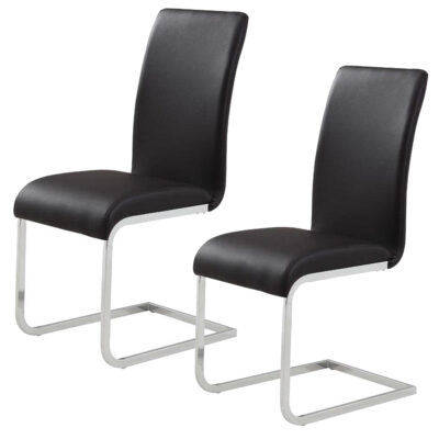 Maxim Side Chair, Set of 2 in Black and Chrome 202-489BK 202 489BK 6