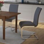 Maxim Side Chair, Set of 2 in Grey and Chrome 202-489GY 202 489GY 1