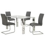 Maxim Side Chair, Set of 2 in Grey and Chrome 202-489GY 202 489GY 4