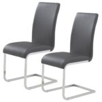 Maxim Side Chair, Set of 2 in Grey and Chrome 202-489GY 202 489GY 6