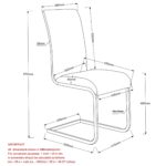 Maxim Side Chair, Set of 2 in Grey and Chrome 202-489GY 202 489GY LD