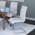 Maxim Side Chair, Set of 2 in White and Chrome 202-489WT 202 489WT 1