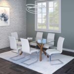 Maxim Side Chair, Set of 2 in White and Chrome 202-489WT 202 489WT 3