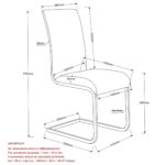 Maxim Side Chair, Set of 2 in White and Chrome 202-489WT 202 489WT LD