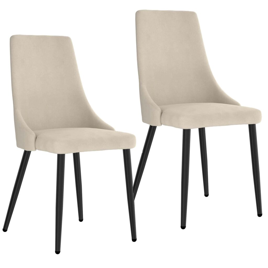 Venice Side Chair, Set of 2 in Beige and Black 202-536BEG 202 536BEG 6