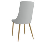 Antoine Side Chair, Set of 2 in Light Grey and Aged Gold 202-573LG 202 573LG 2