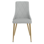 Antoine Side Chair, Set of 2 in Light Grey and Aged Gold 202-573LG 202 573LG 3