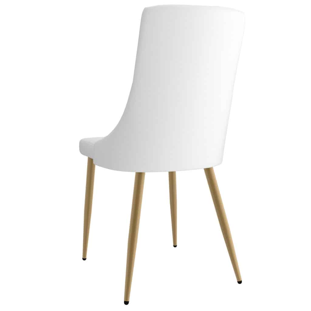 Antoine Side Chair, Set of 2 in White and Aged Gold - Image 3