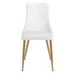 Antoine Side Chair, Set of 2 in White and Aged Gold 202-573WT 202 573WT 3