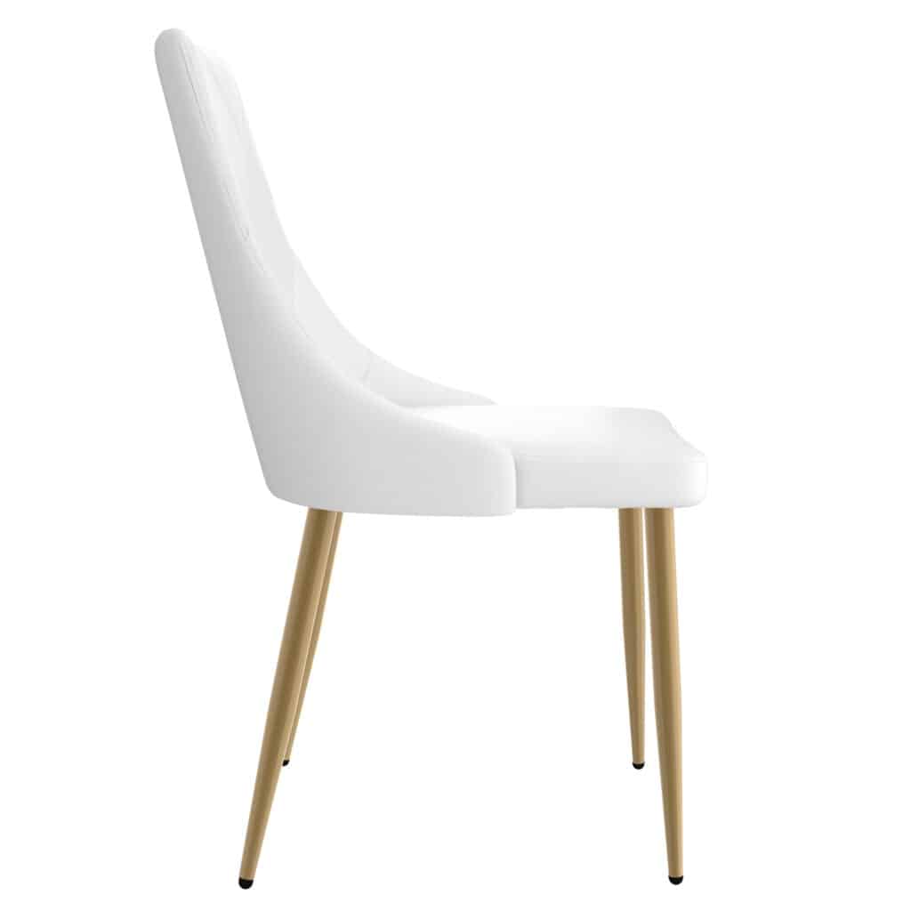 Antoine Side Chair, Set of 2 in White and Aged Gold 202-573WT 202 573WT 4