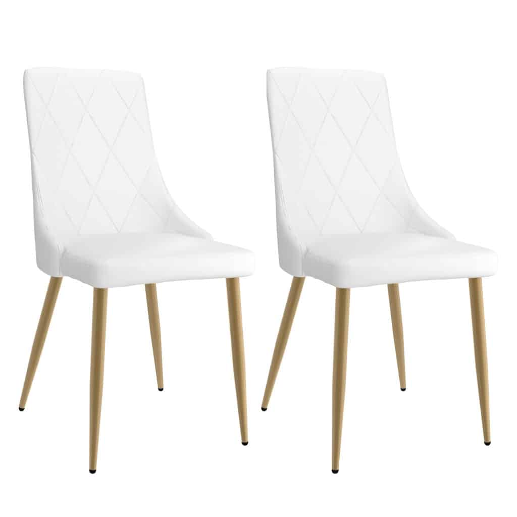Antoine Side Chair, Set of 2 in White and Aged Gold - Image 7