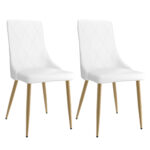 Antoine Side Chair, Set of 2 in White and Aged Gold 202-573WT 202 573WT 6