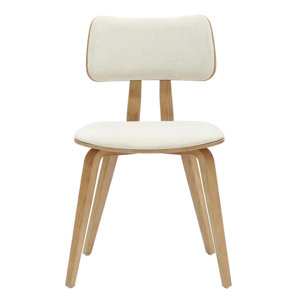 Zuni Dining Chair in Beige Fabric and Natural - Image 5