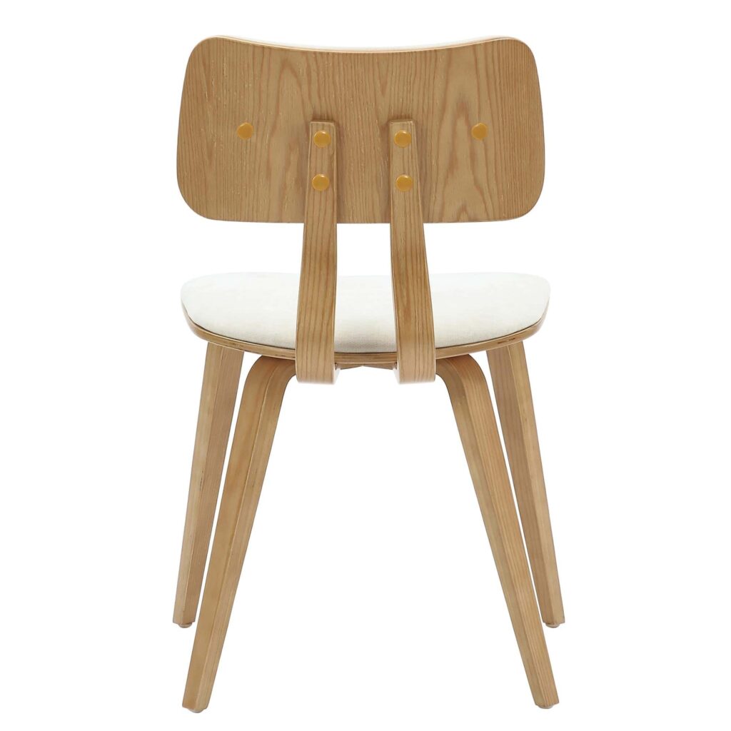 Zuni Dining Chair in Beige Fabric and Natural - Image 6
