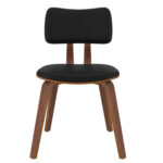 Zuni Side Chair in Black Faux Leather and Walnut 202-581PUBK 202 581PUBK 3