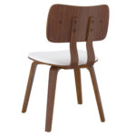 Zuni Side Chair in White Faux Leather and Walnut 202-581PUWT 202 581PUWT 2