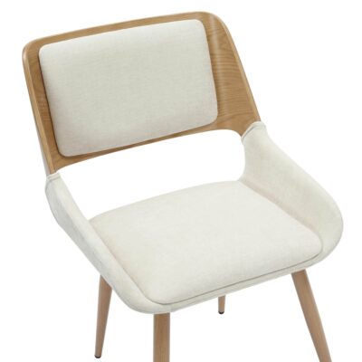 Hudson Dining Chair in Beige Fabric and Natural 202-582BG 202 582BG 5