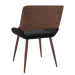 Hudson Side Chair in Black Faux Leather and Walnut 202-582PUBK 202 582PUBK 2