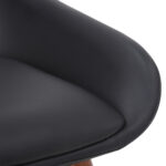 Hudson Side Chair in Black Faux Leather and Walnut 202-582PUBK 202 582PUBK 5