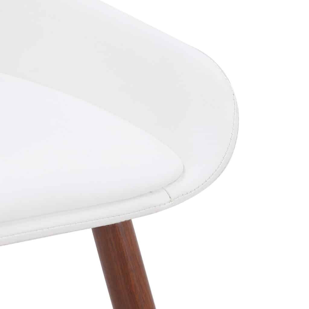 Hudson Side Chair in White Faux Leather and Walnut 202-582PUWT 202 582PUWT 5