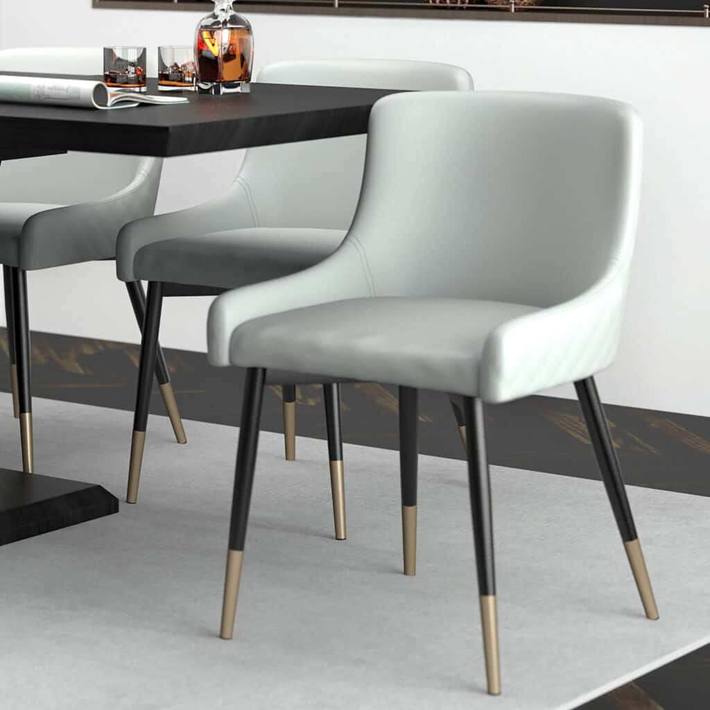 Xander Side Chair, Set of 2 in Light Grey and Black - Image 2
