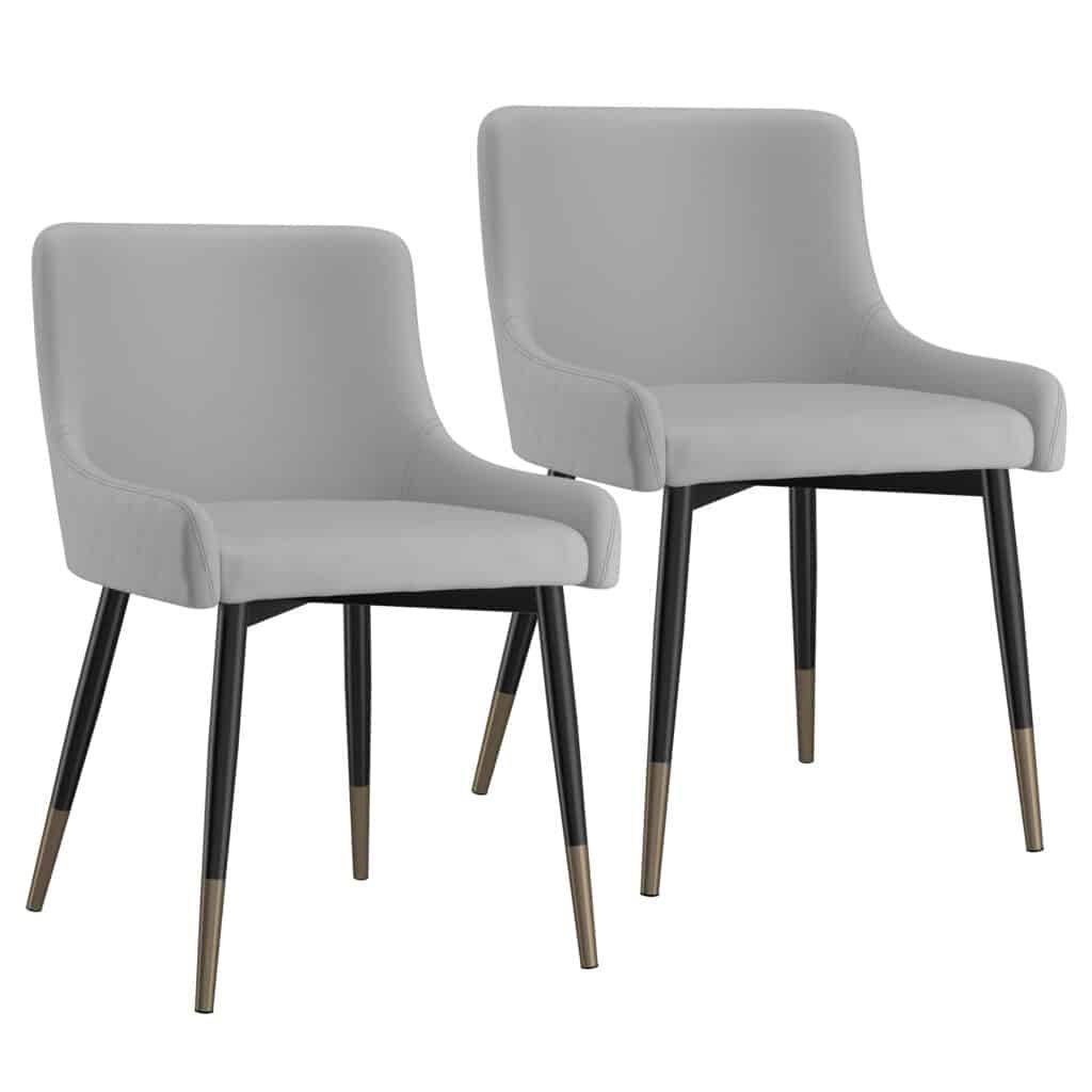 Xander Side Chair, Set of 2 in Light Grey and Black - Image 7