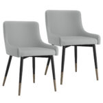 Xander Side Chair, Set of 2 in Light Grey and Black 202-620LG 202 620LG 6