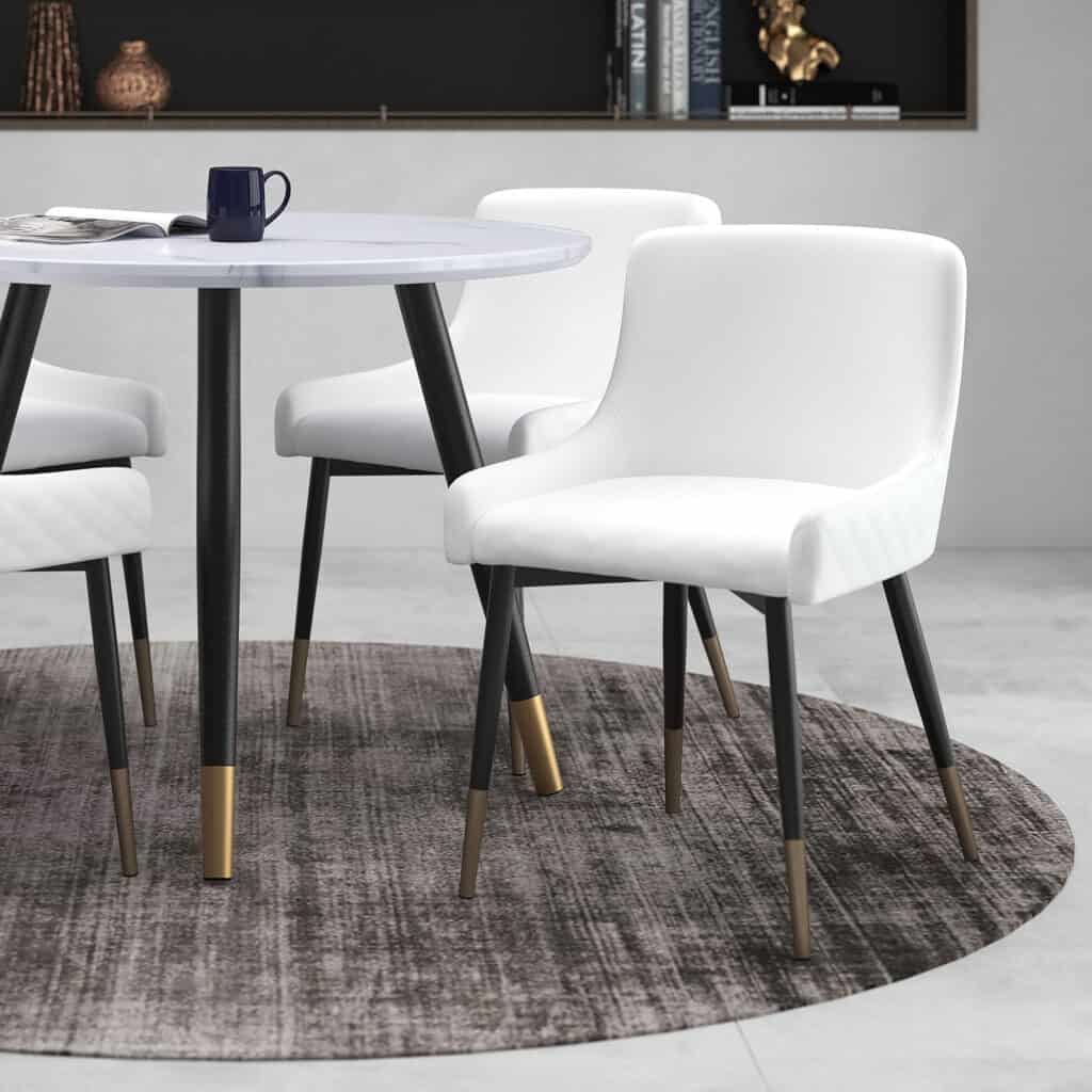 Xander Side Chair, Set of 2 in White and Black - Image 2