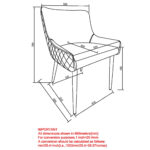Xander Side Chair, Set of 2 in White and Black 202-620WT 202 620WT LD