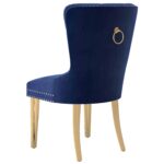Mizal Side Chair, Set of 2 in Navy and Gold 202-629NAV 202 629NAV 2