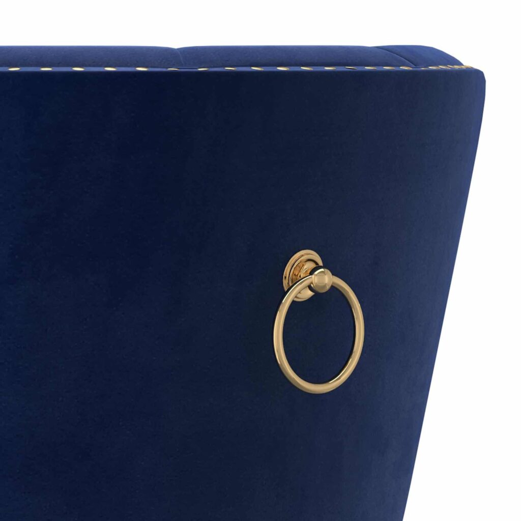 Mizal Side Chair, Set of 2 in Navy and Gold - Image 6