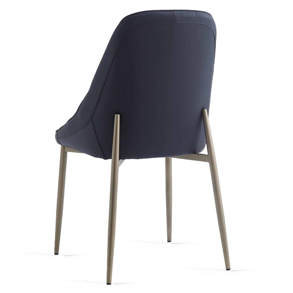 Cleo Side Chair, Set of 2, in Black and Aged Gold - Image 3
